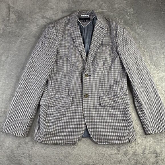 Tommy Hilfiger Sport Coat Blazer Mens Medium Gingham Special Edition Two Button - Picture 2 of 16
